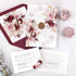 Burgundy Dusty Pink Roses Floral Vellum Wedding Invitation